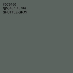 #5C6460 - Shuttle Gray Color Image